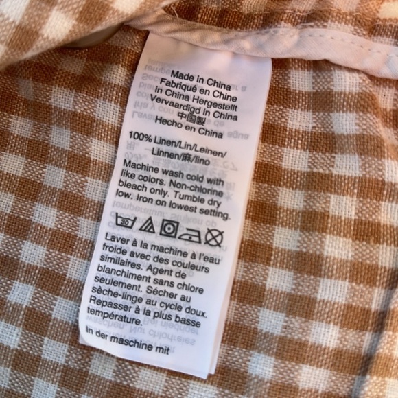 Madewell medium tan and white gingham dorset linen blazer. - Picture 11 of 11